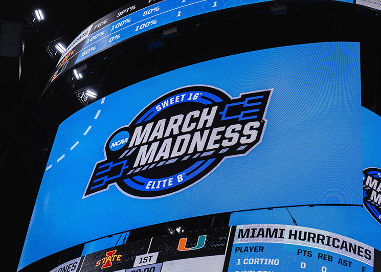 March Madness Sweet 16 jumbotron