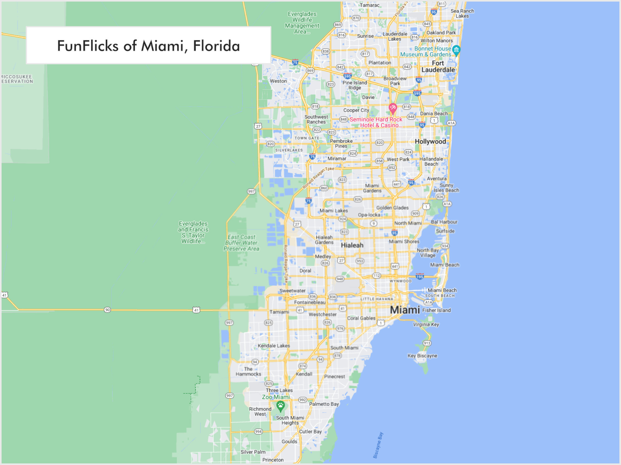 FunFlicks® Miami territory map