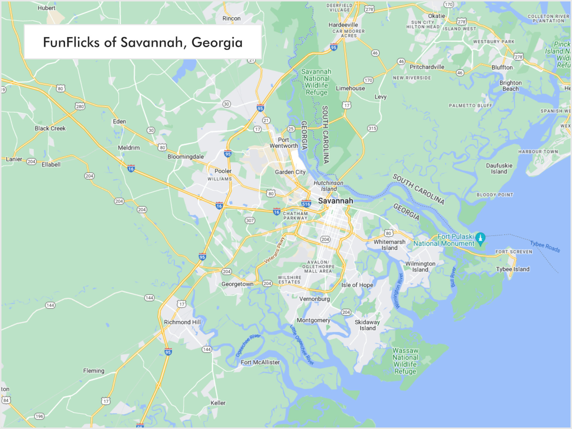 FunFlicks® Savannah territory map