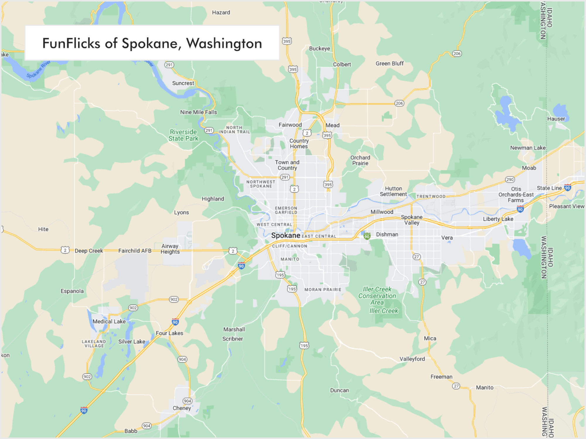 FunFlicks® Spokane territory map