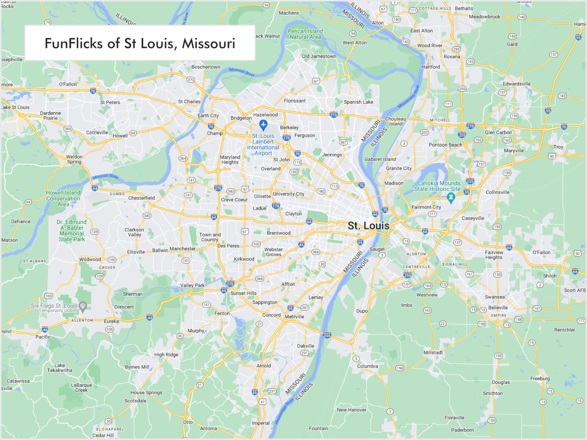 FunFlicks® St Louis territory map