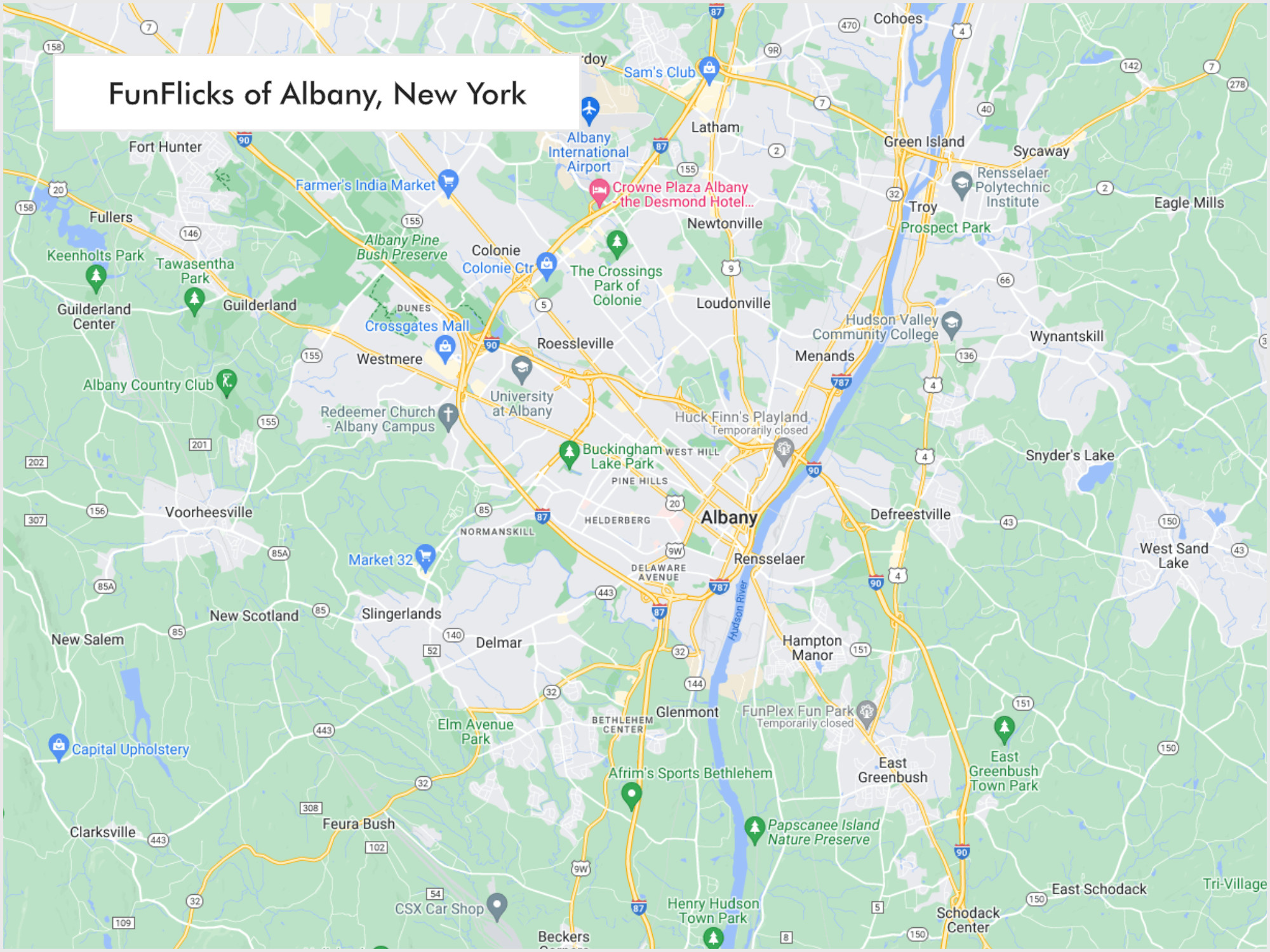 FunFlicks® Albany territory map
