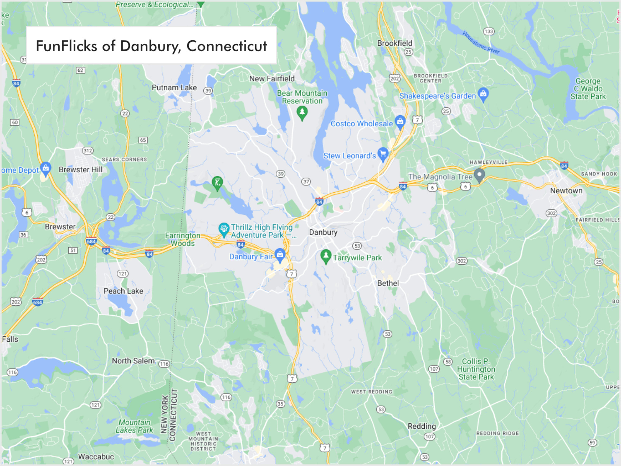 FunFlicks® Danbury territory map