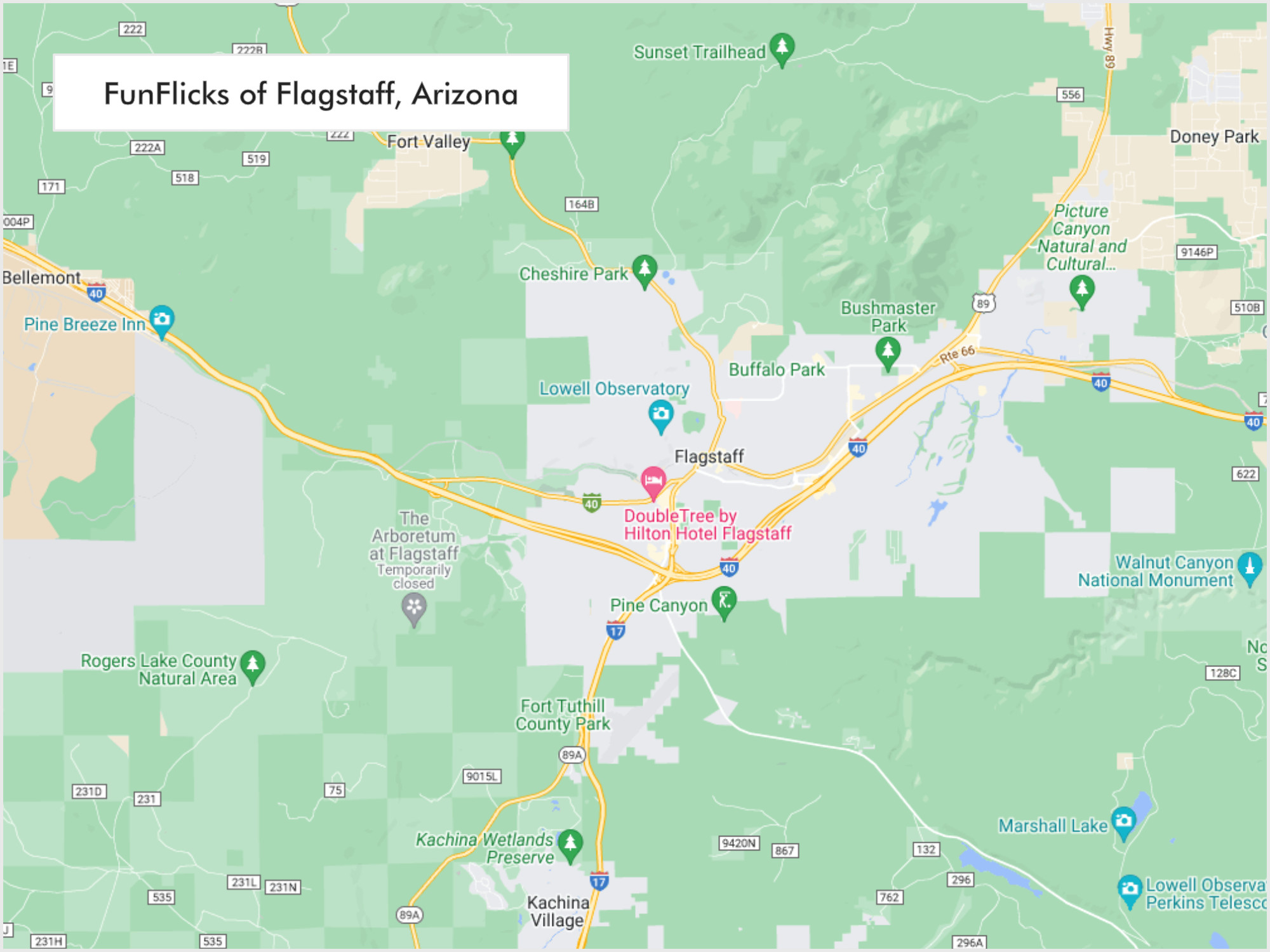 FunFlicks® Flagstaff territory map