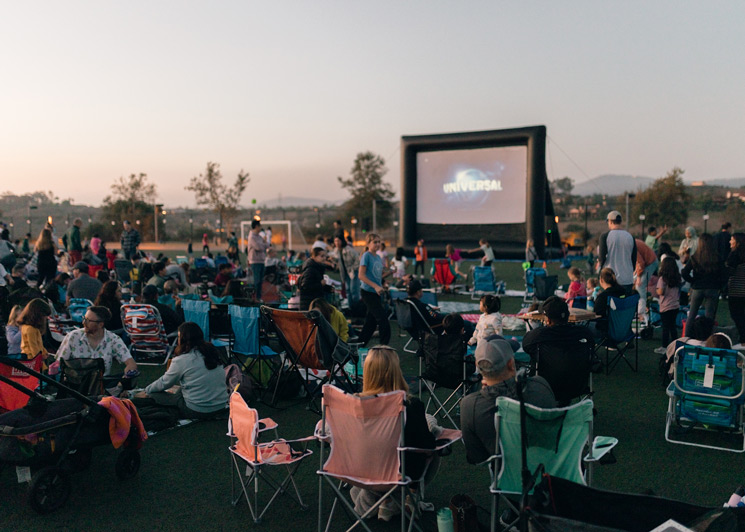 Family-friendly New Year's Eve outdoor movie party