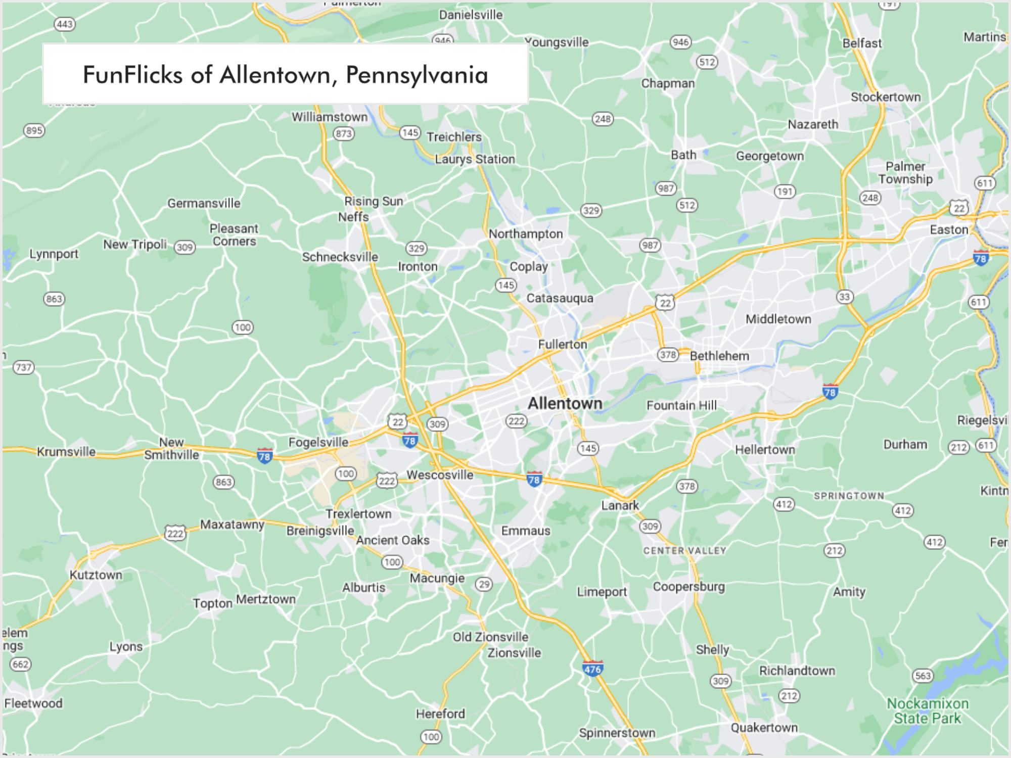 FunFlicks® Allentown territory map