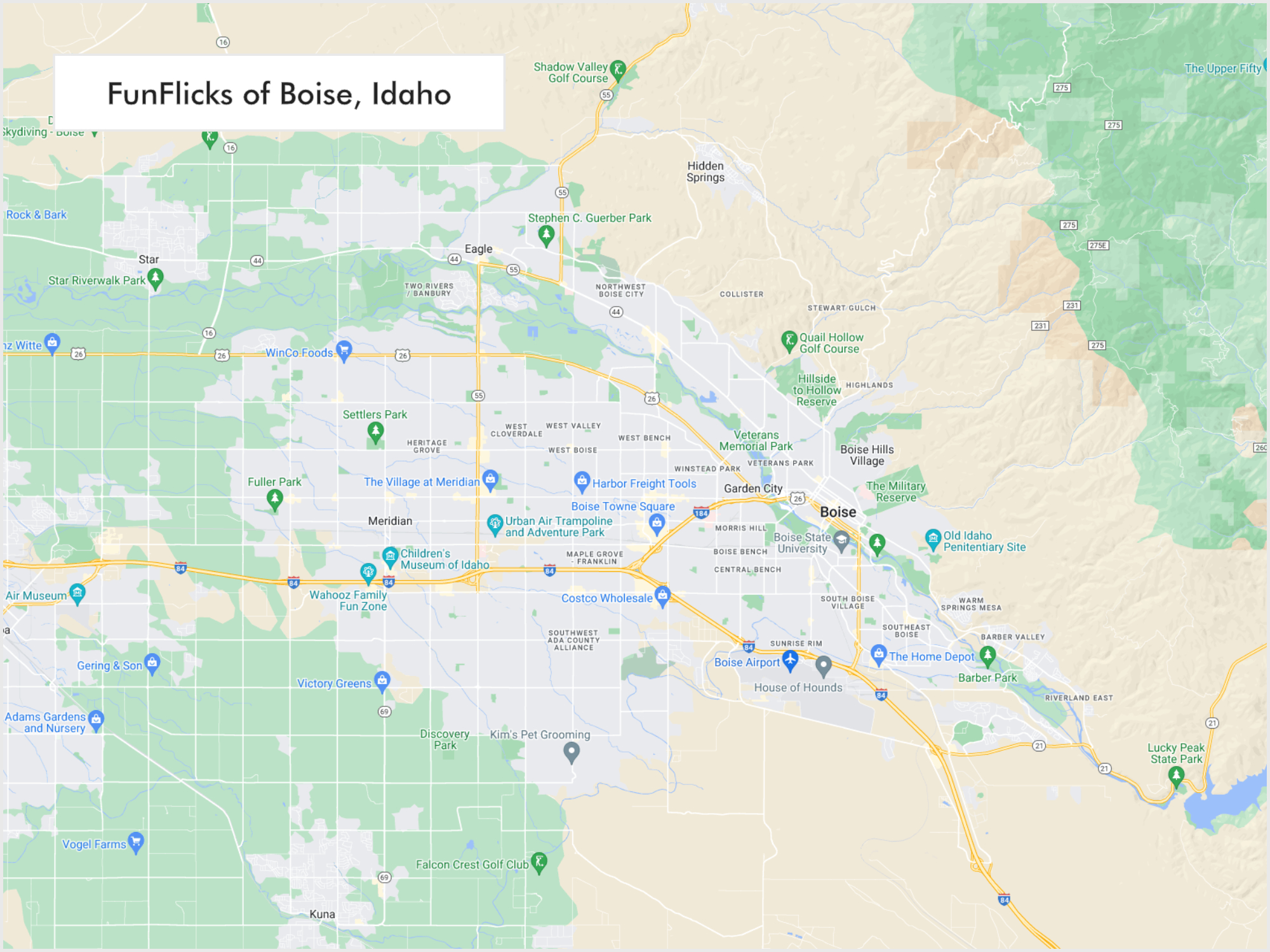 FunFlicks® Boise territory map