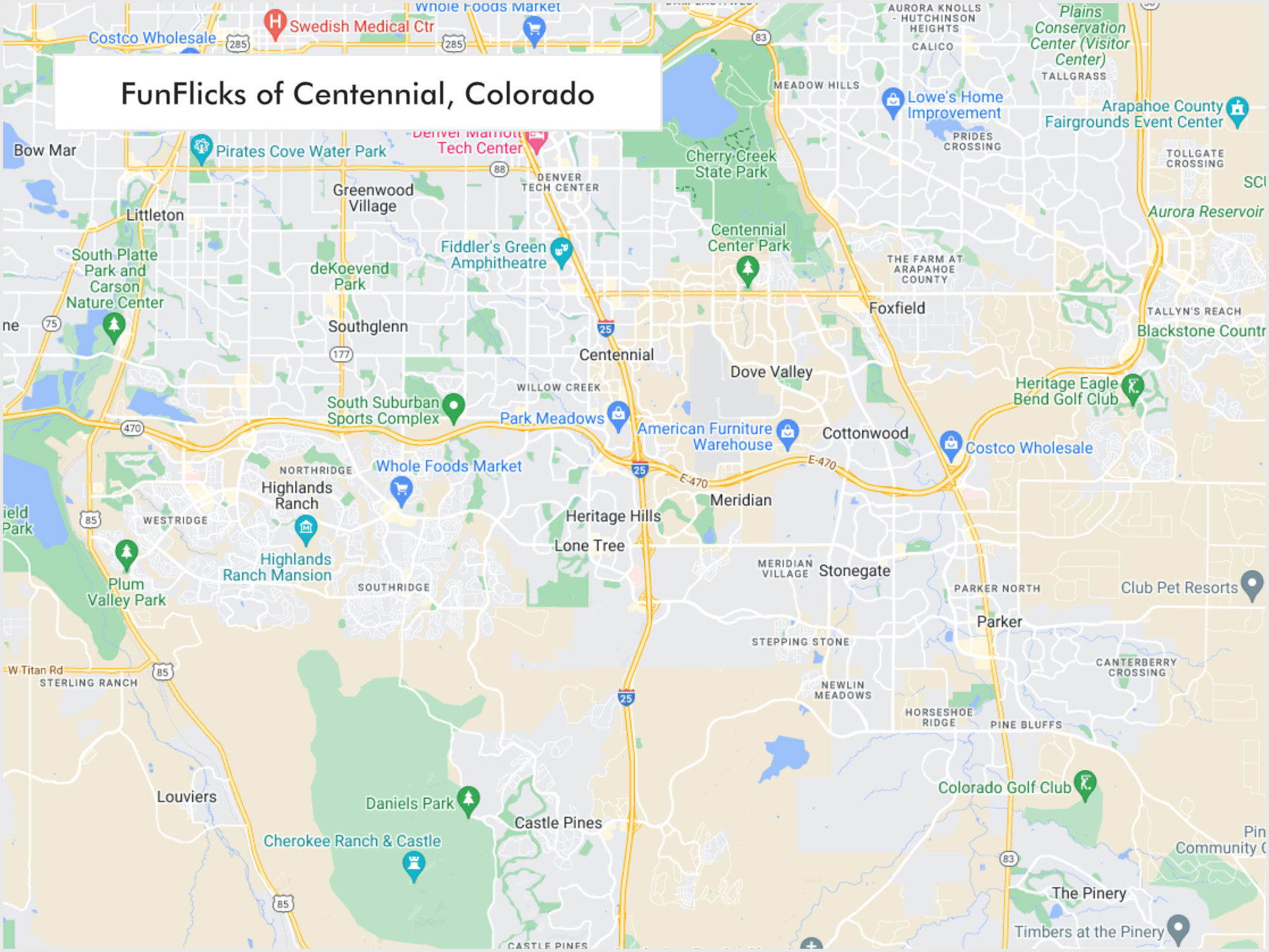 FunFlicks® Centennial territory map
