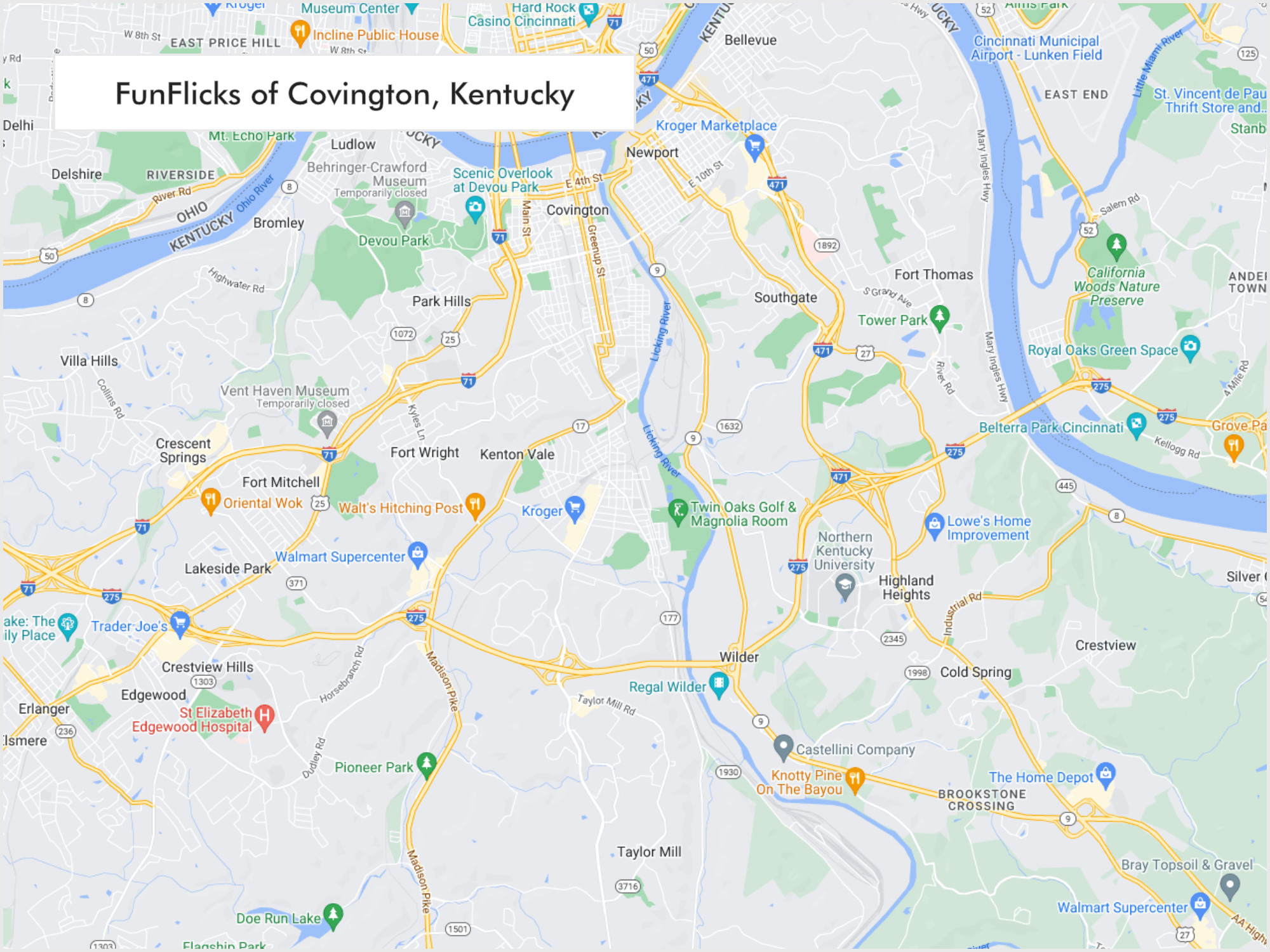 FunFlicks® Covington territory map