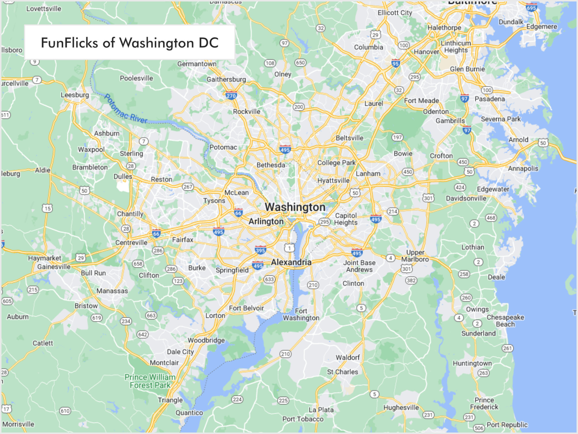 FunFlicks® DC territory map