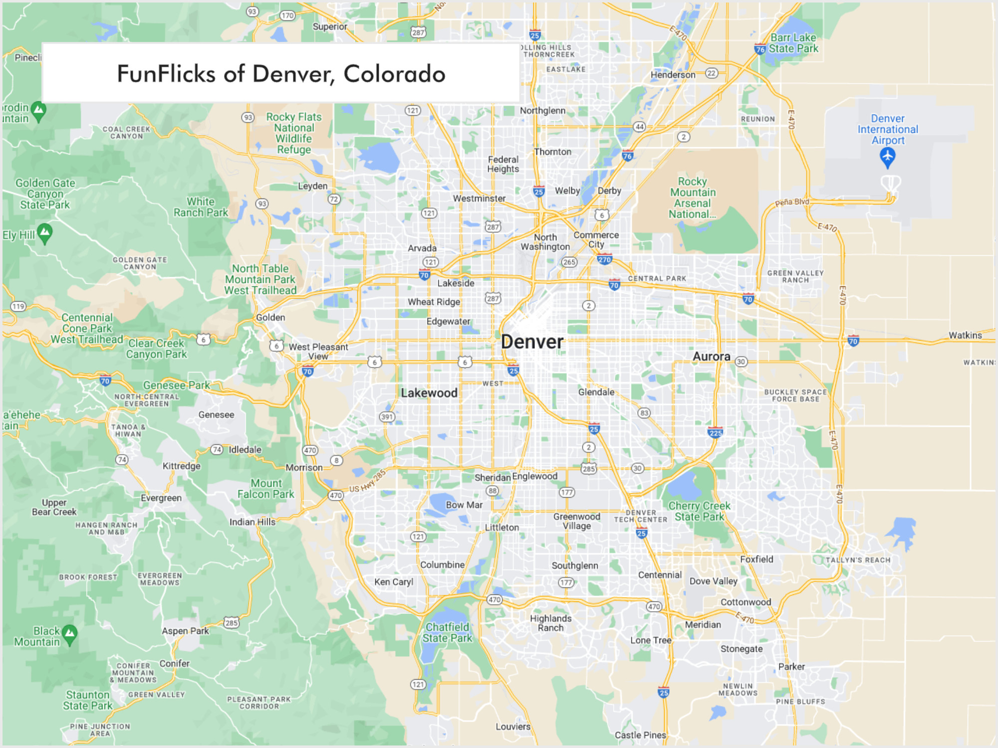 FunFlicks® Denver territory map