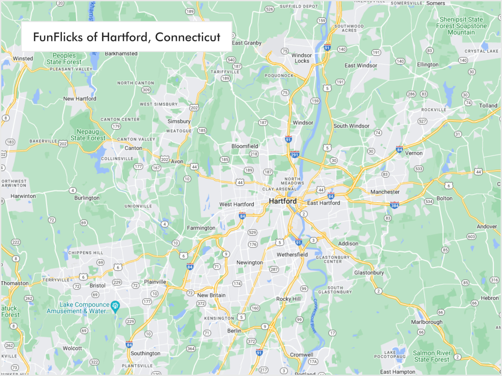 FunFlicks® Hartford territory map