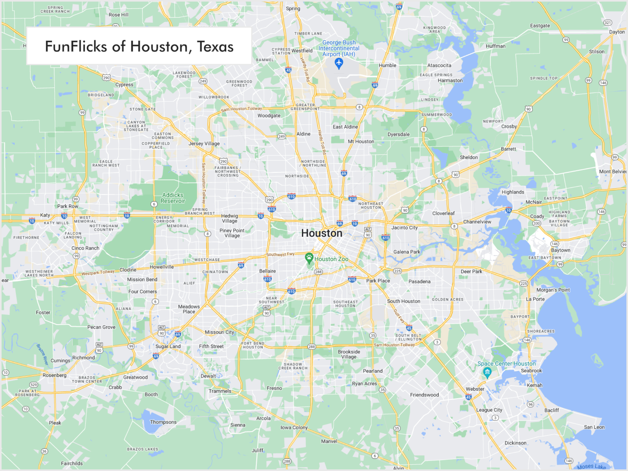 FunFlicks® Houston territory map