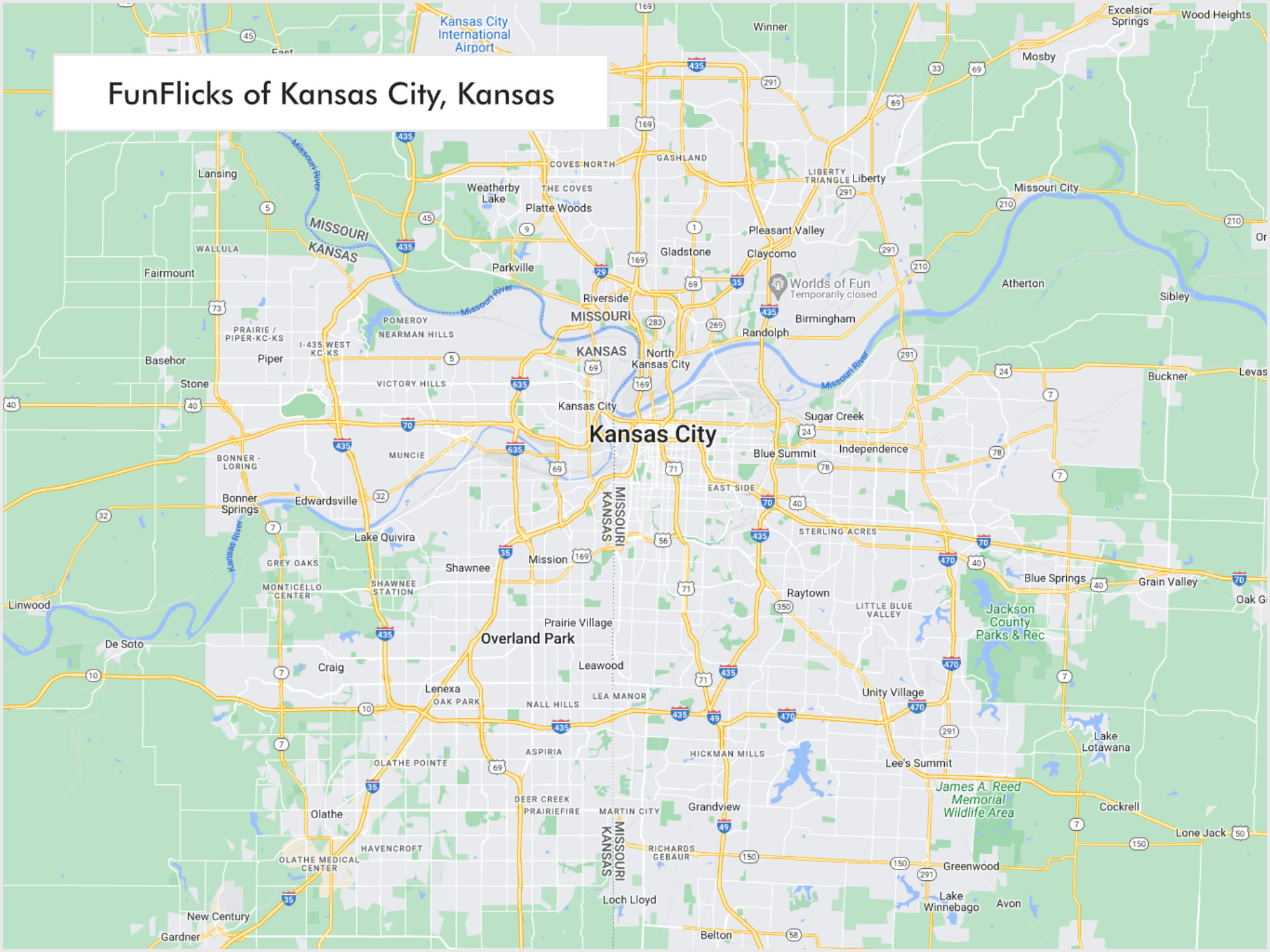 FunFlicks® Kansas City territory map