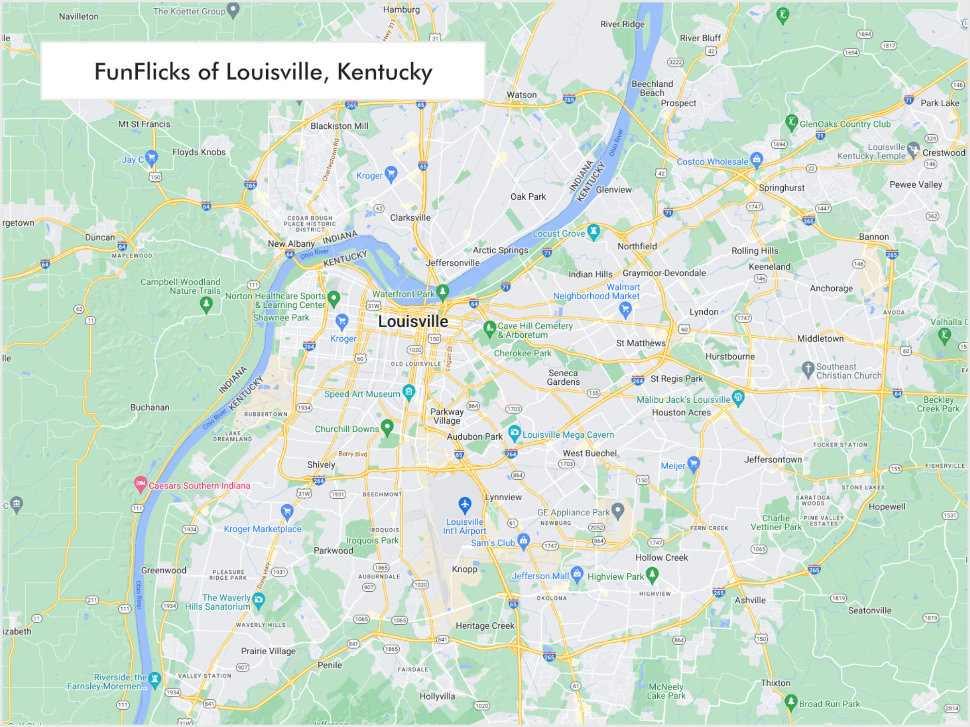 FunFlicks® Louisville territory map