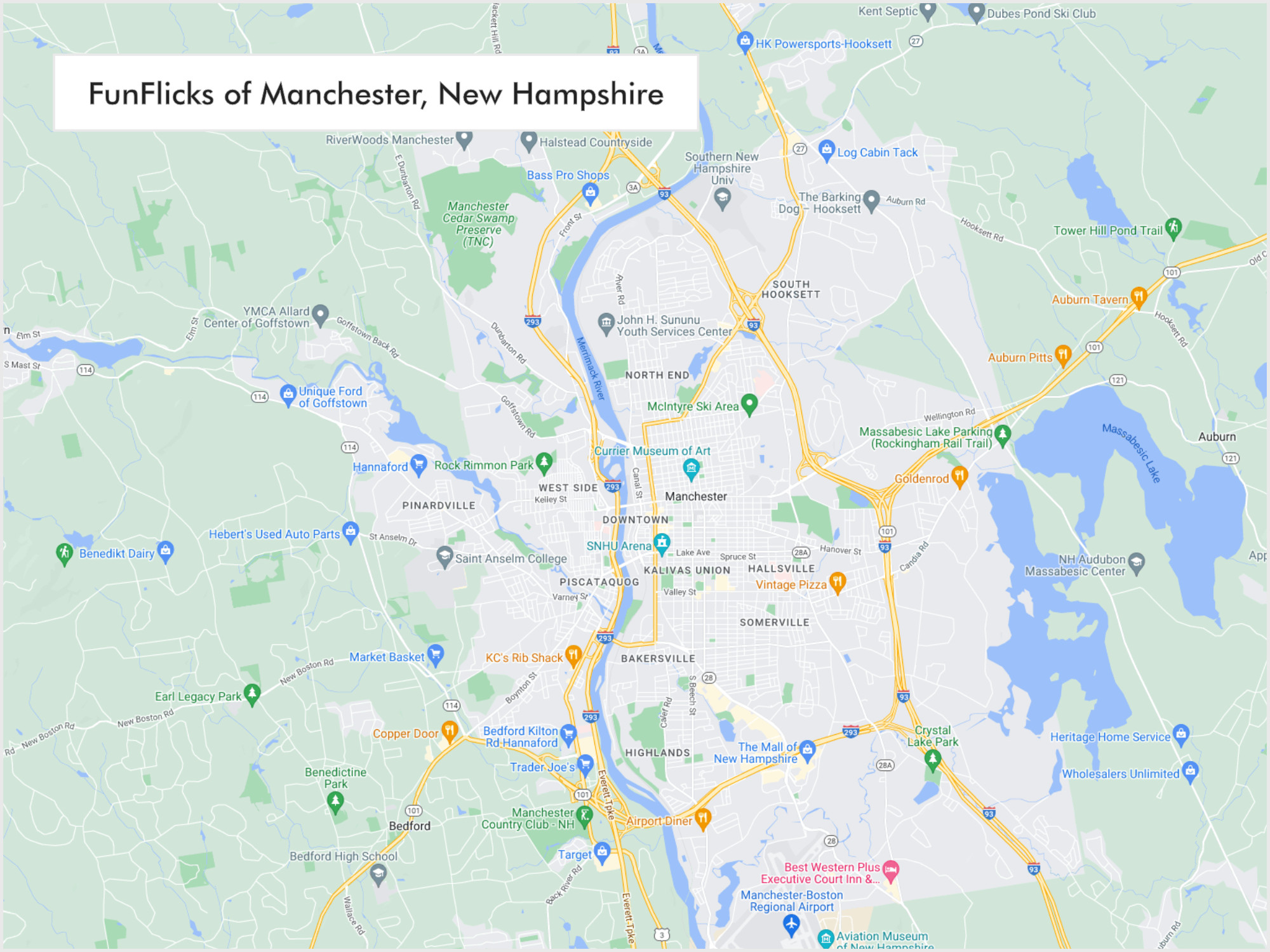FunFlicks® Manchester territory map