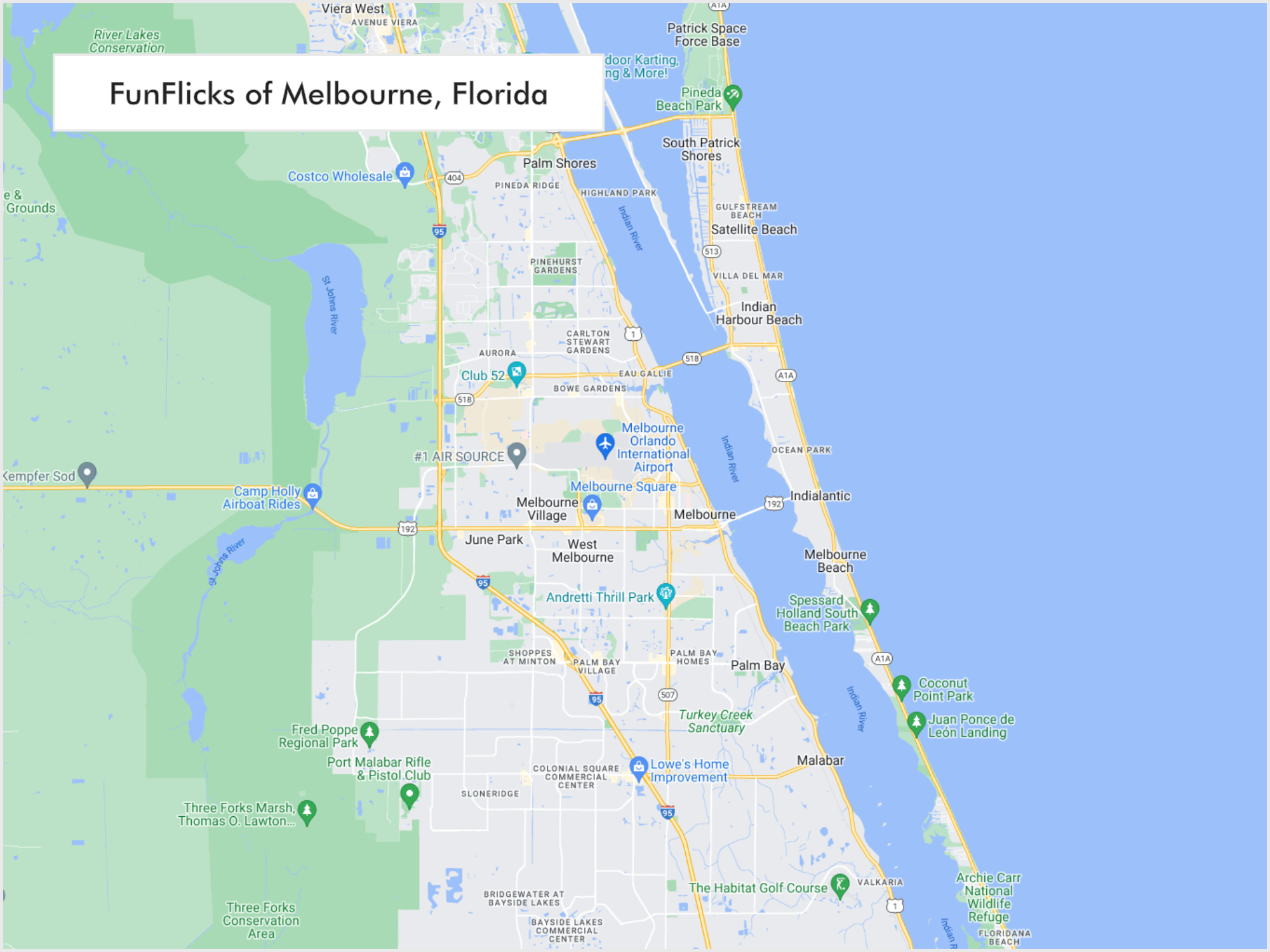 FunFlicks® Melbourne territory map