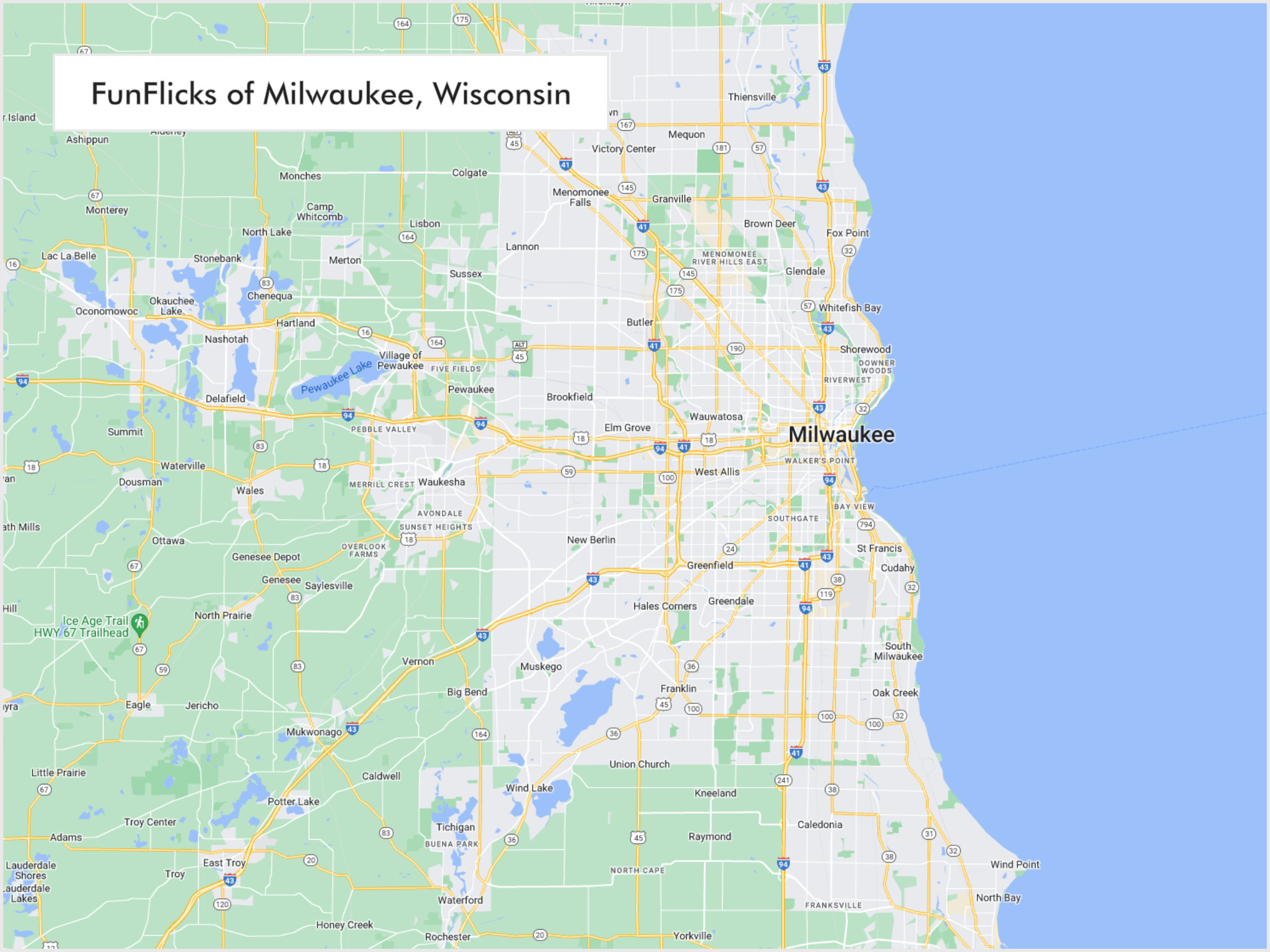 FunFlicks® Milwaukee territory map