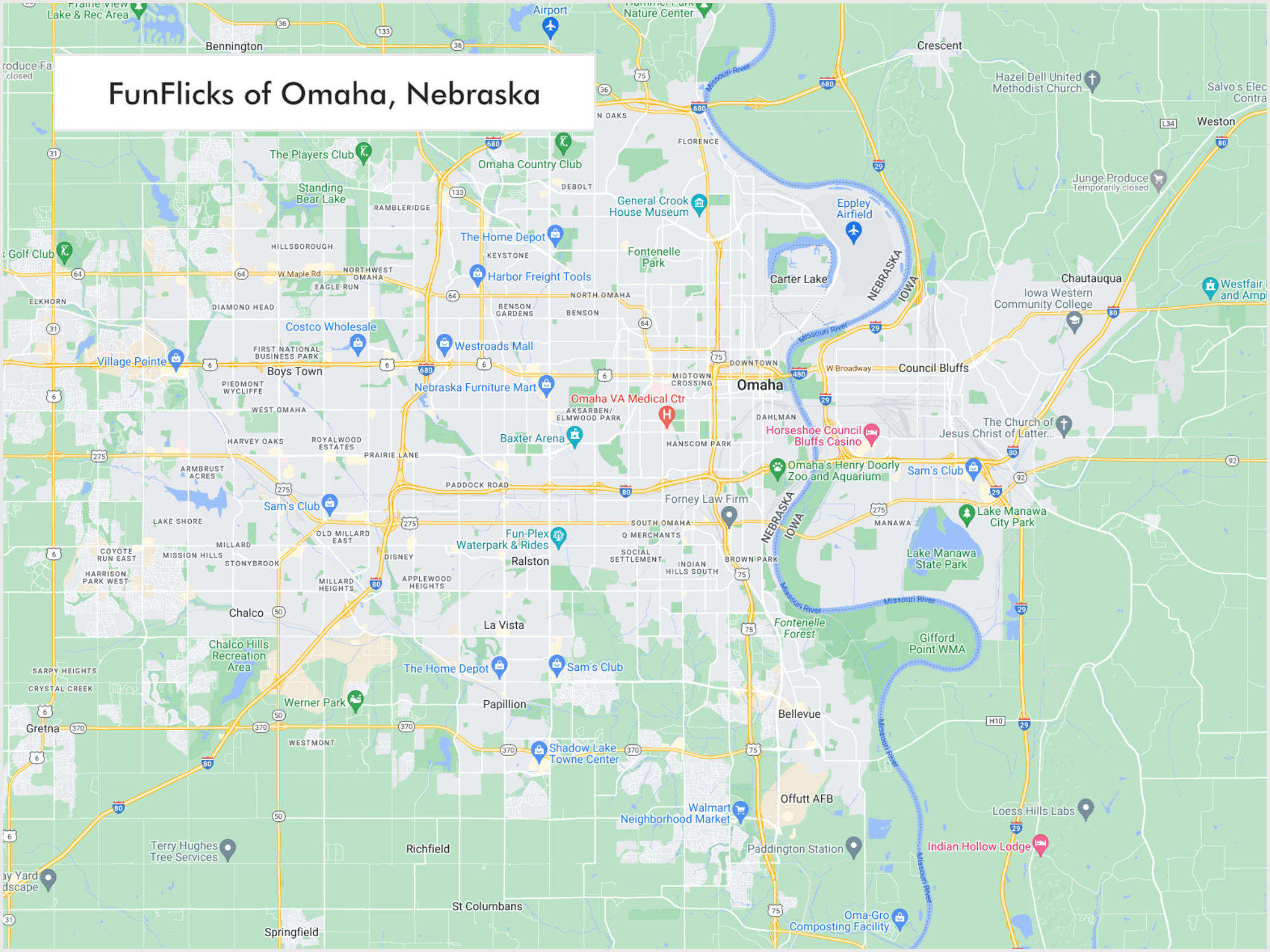 FunFlicks® Omaha territory map