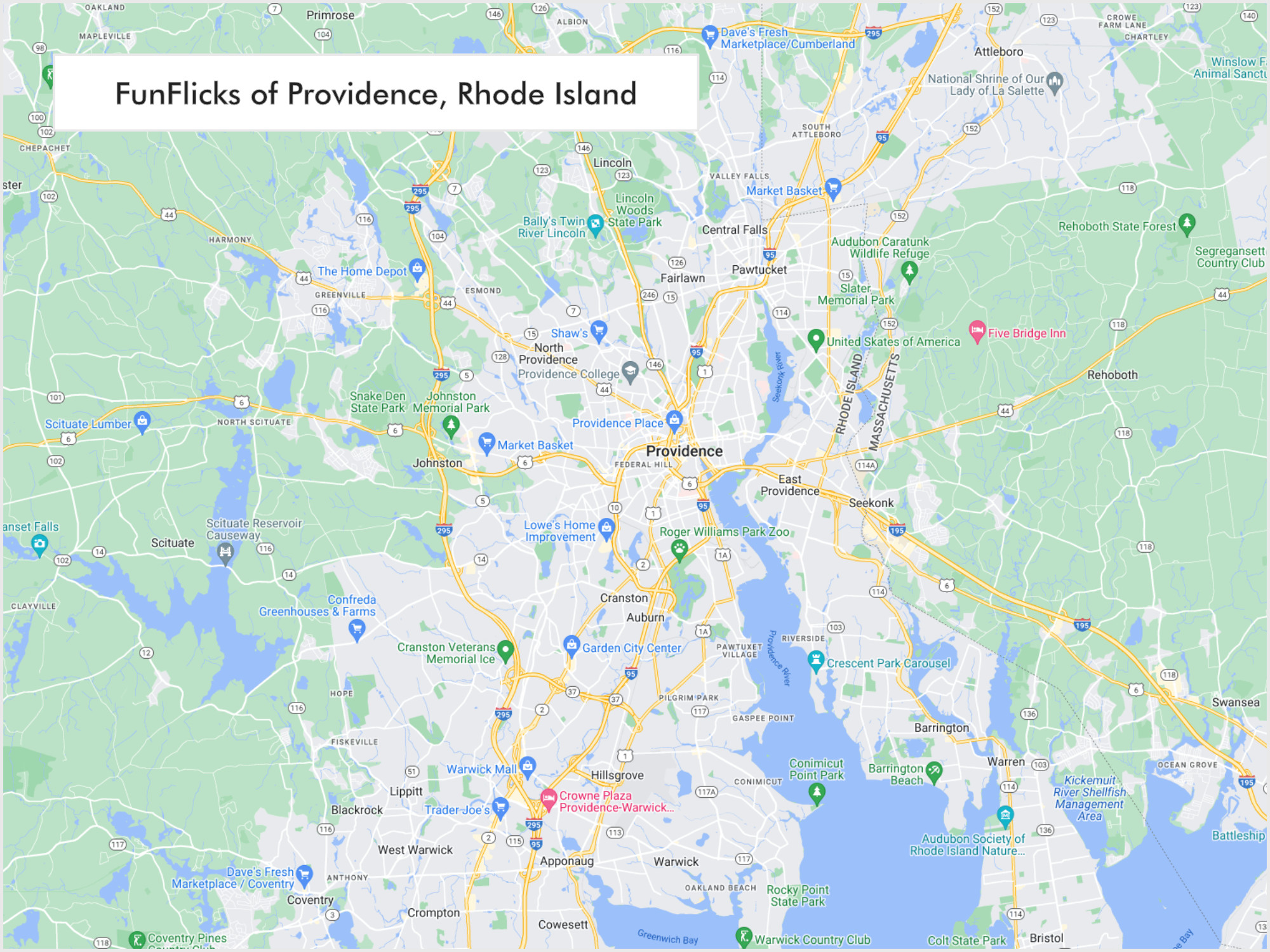 FunFlicks® Providence territory map
