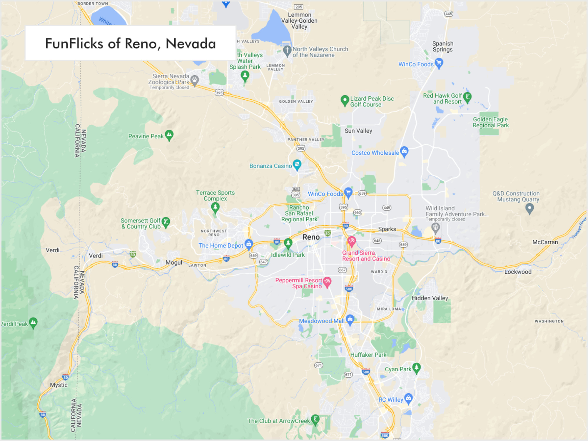 FunFlicks® Reno territory map