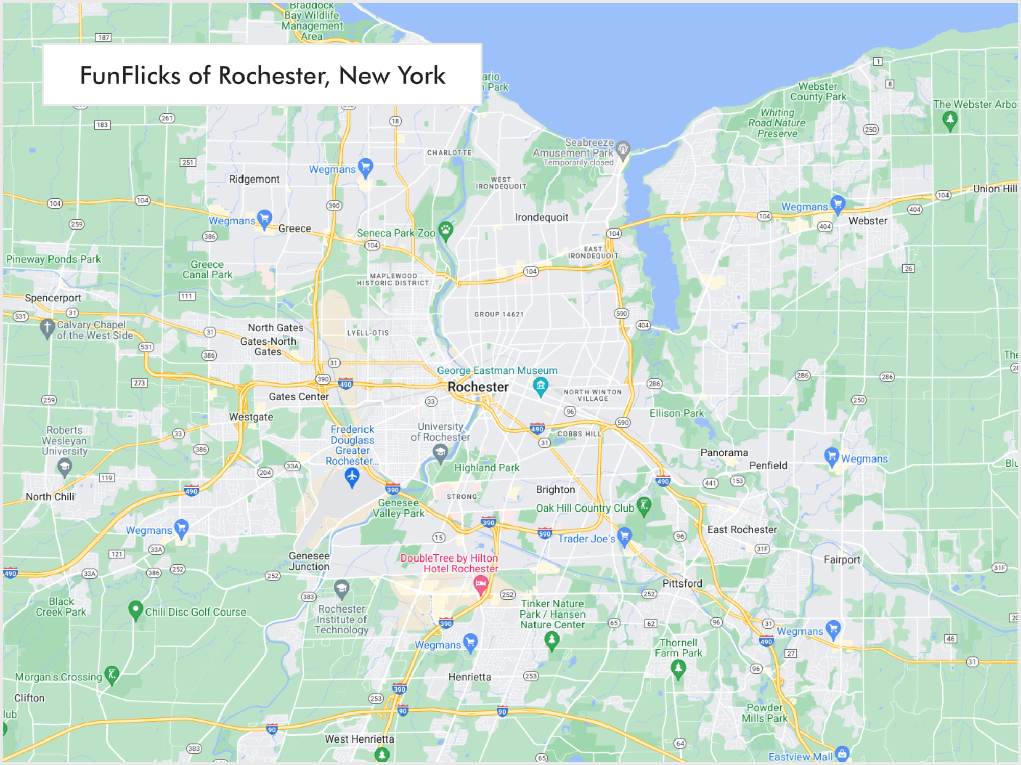 FunFlicks® Rochester territory map