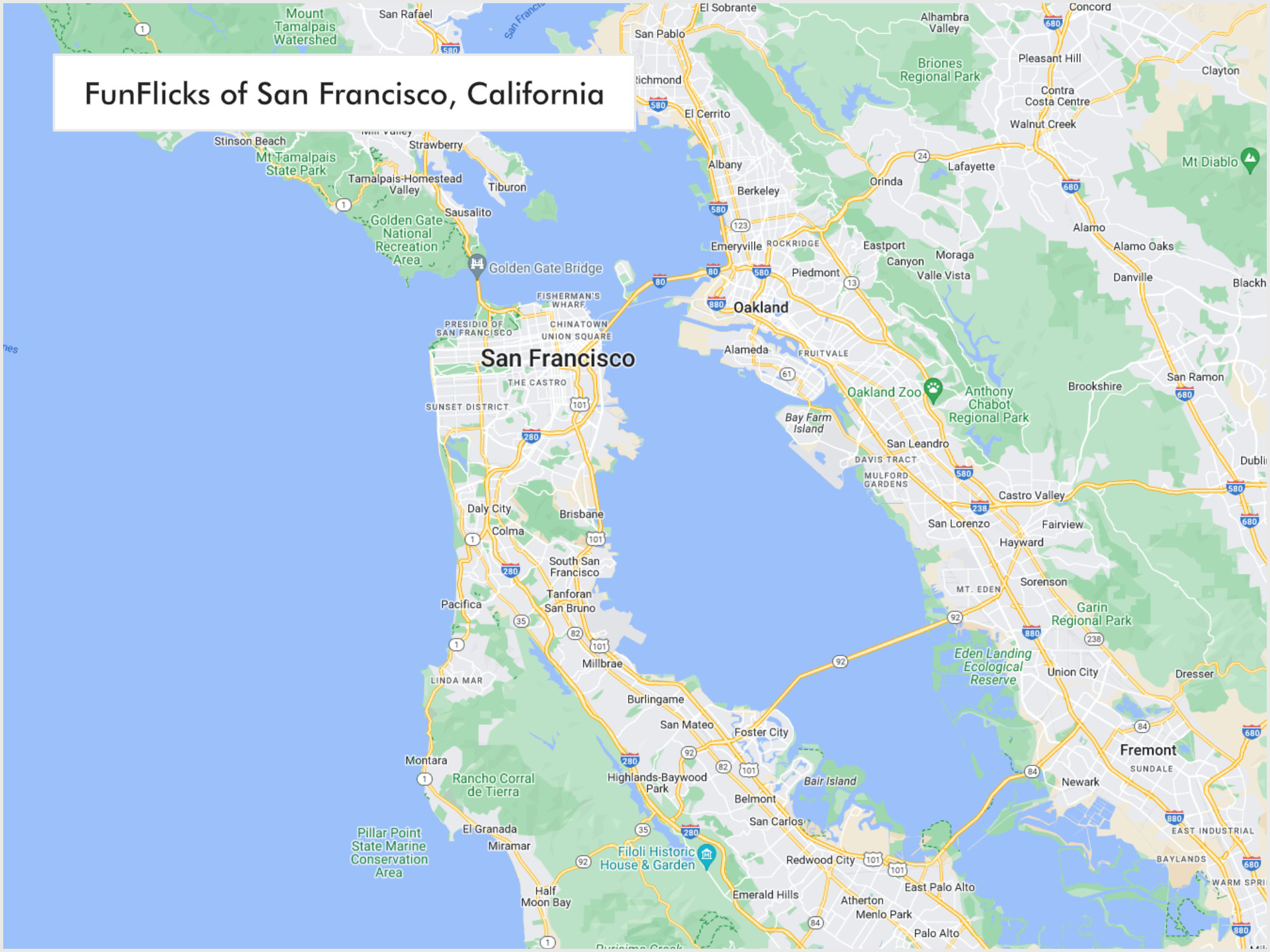 FunFlicks® San Francisco territory map