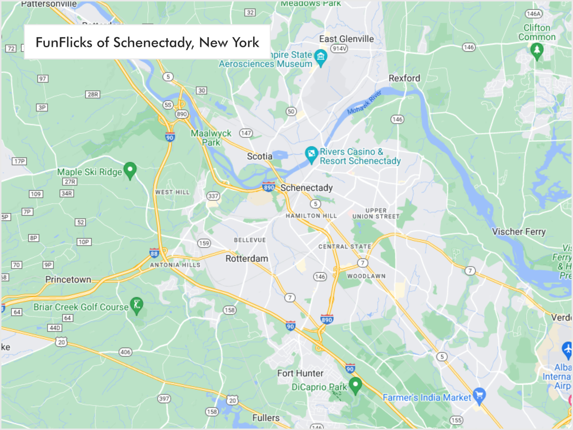 FunFlicks® Schenectady territory map