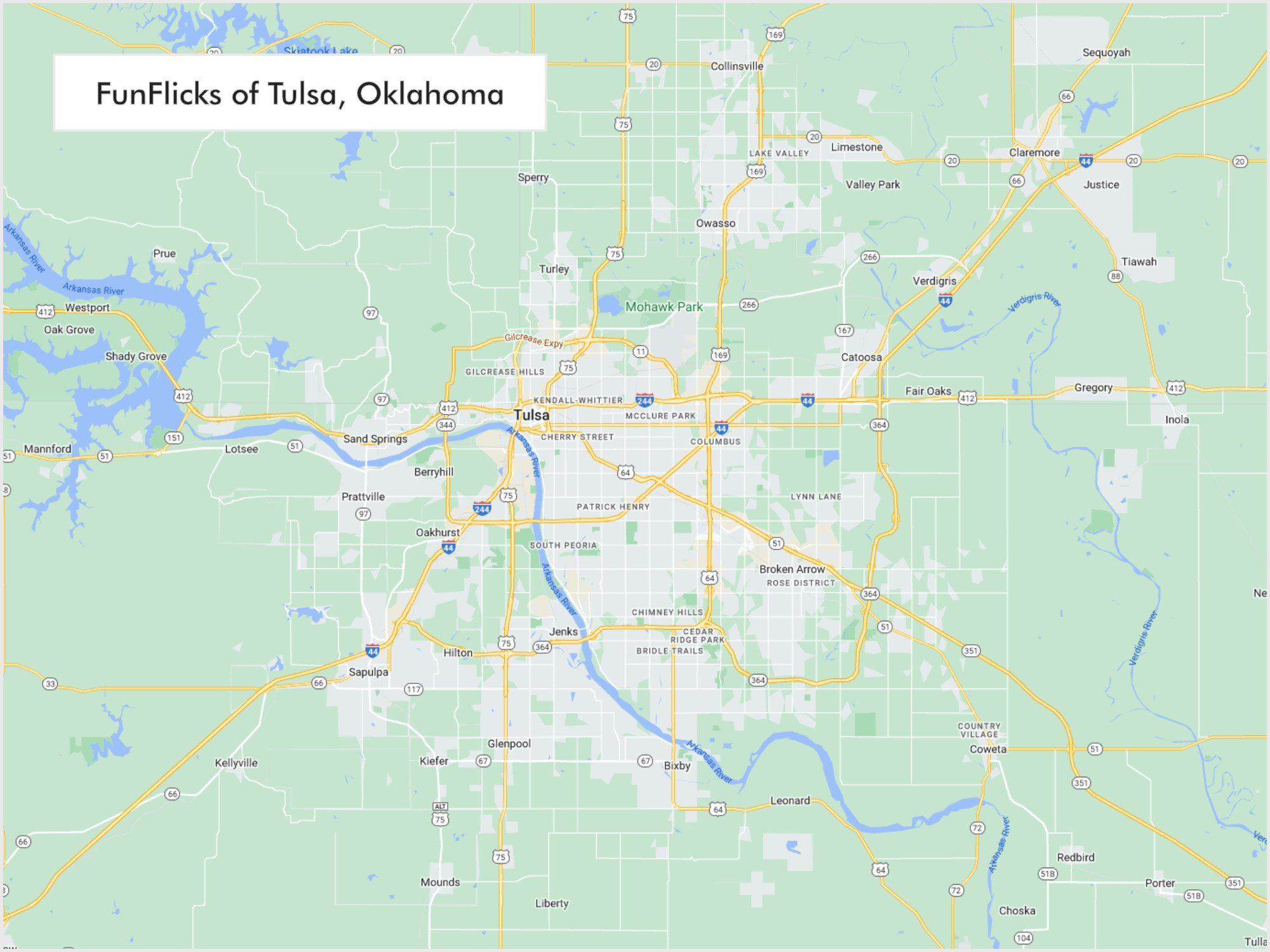 FunFlicks® Tulsa territory map