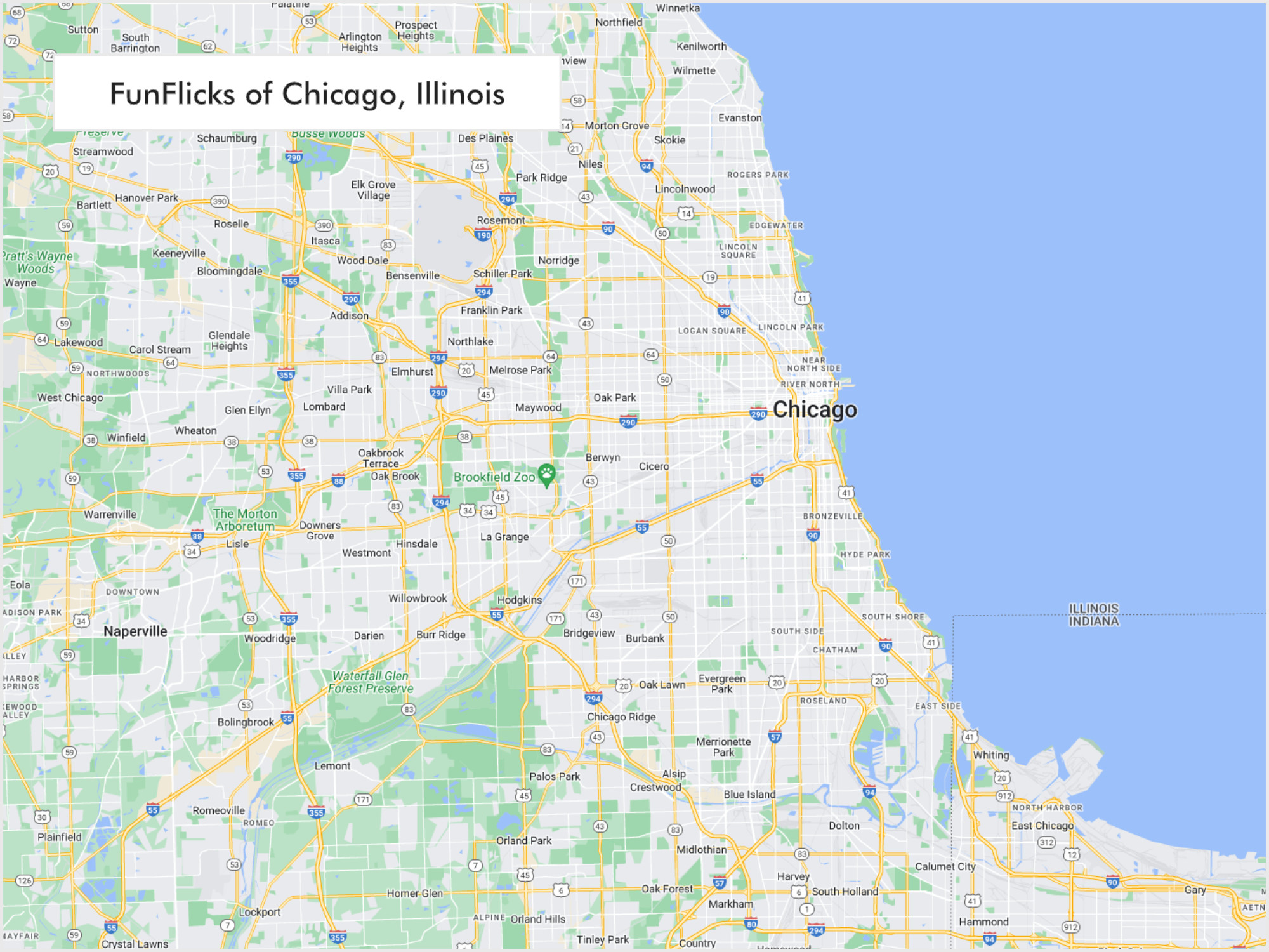 FunFlicks® Chicago territory map