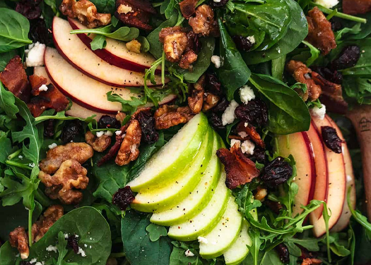 Apple cranberry walnut salad