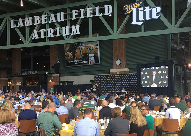 FunFlicks LED walls at a indoor auction