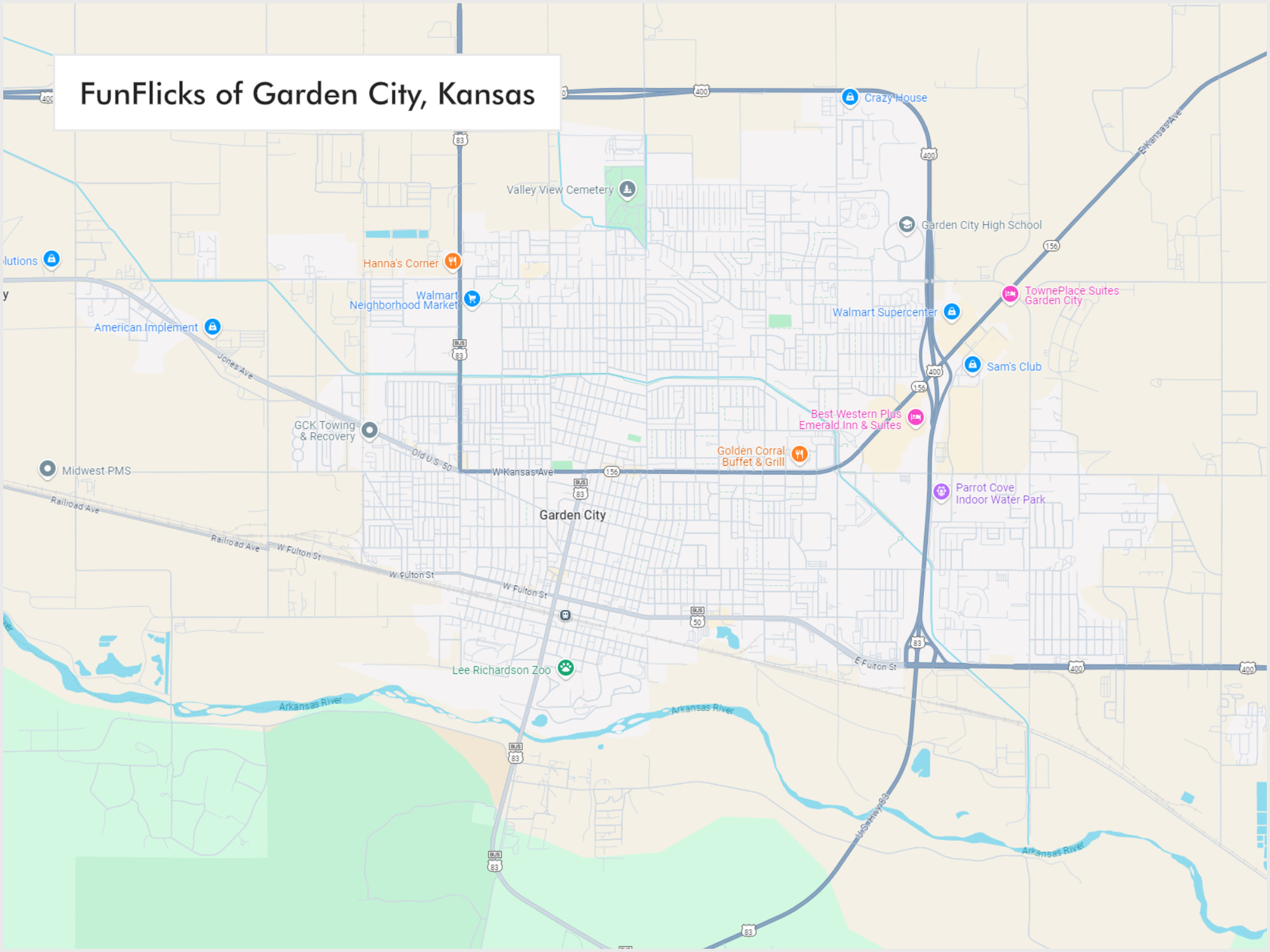 FunFlicks® Garden City territory map