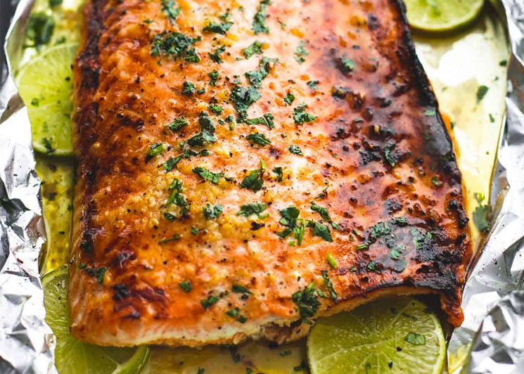 Honey Cilantro Lime Salmon