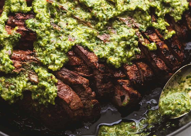 Flank Steak with Chimichurri Sauce